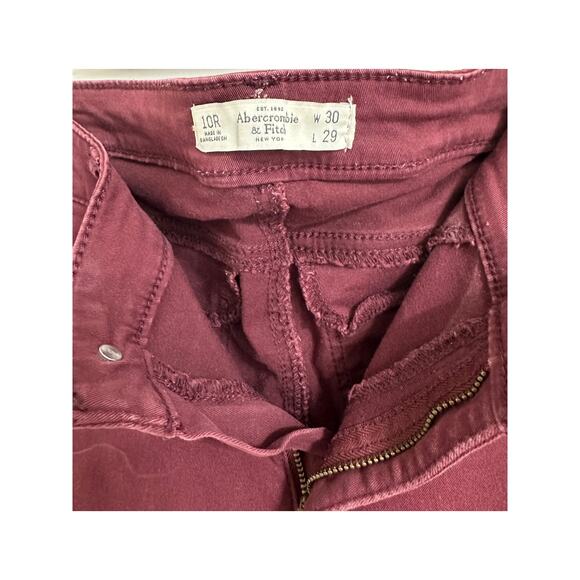 π· Abercrombie & Fitch Skinny Jeans β Wine | Size 10 | 30x29 π· - Picture 4 of 5